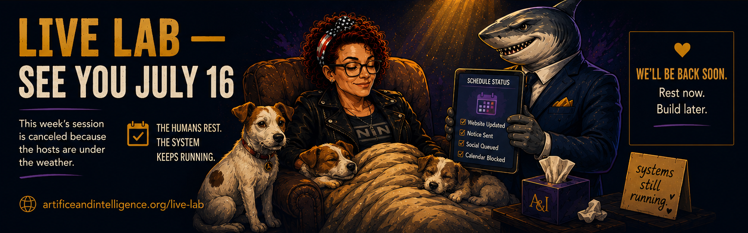 Illustrated banner: Live Lab rescheduled, see you July 16.