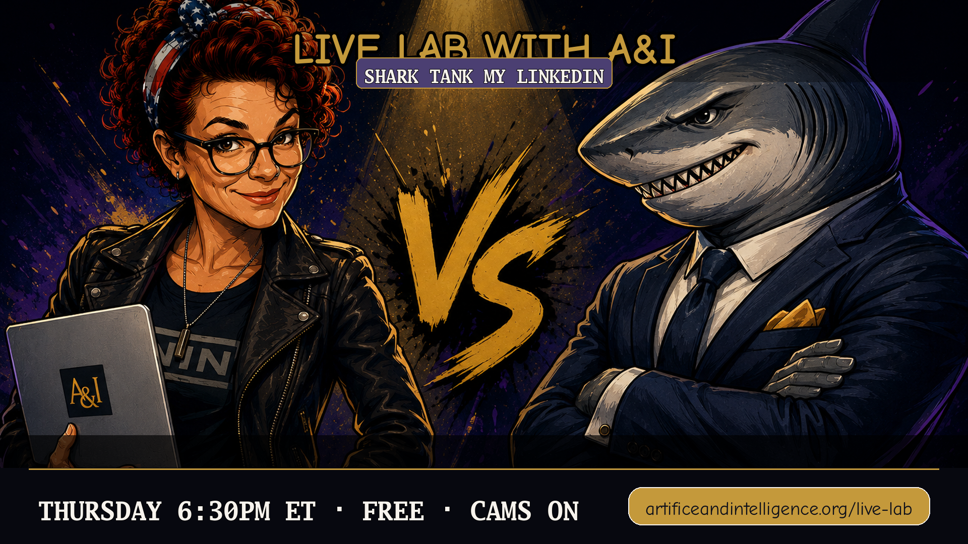 Live Lab with A&I: Lisa versus an AI shark, Shark Tank My LinkedIn.