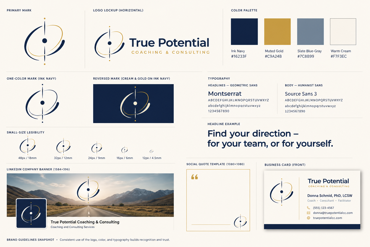 True North brand direction for True Potential Coaching